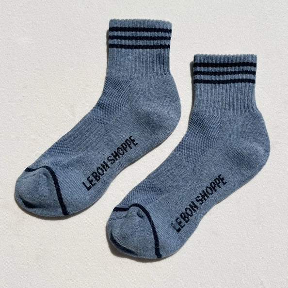 LE BON SHOPPE GIRLFRIEND SOCKS - INDIGO