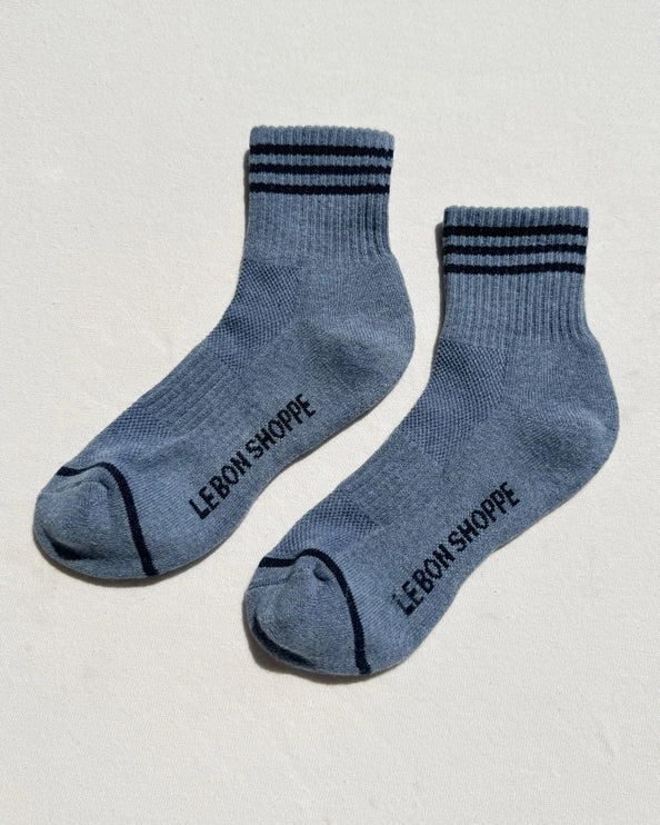 LE BON SHOPPE GIRLFRIEND SOCKS - INDIGO