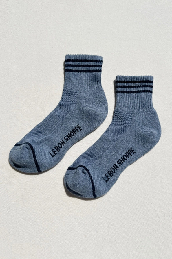 LE BON SHOPPE GIRLFRIEND SOCKS - INDIGO