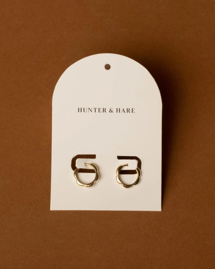 ALI SCALLOPED HUGGIES - GOLD