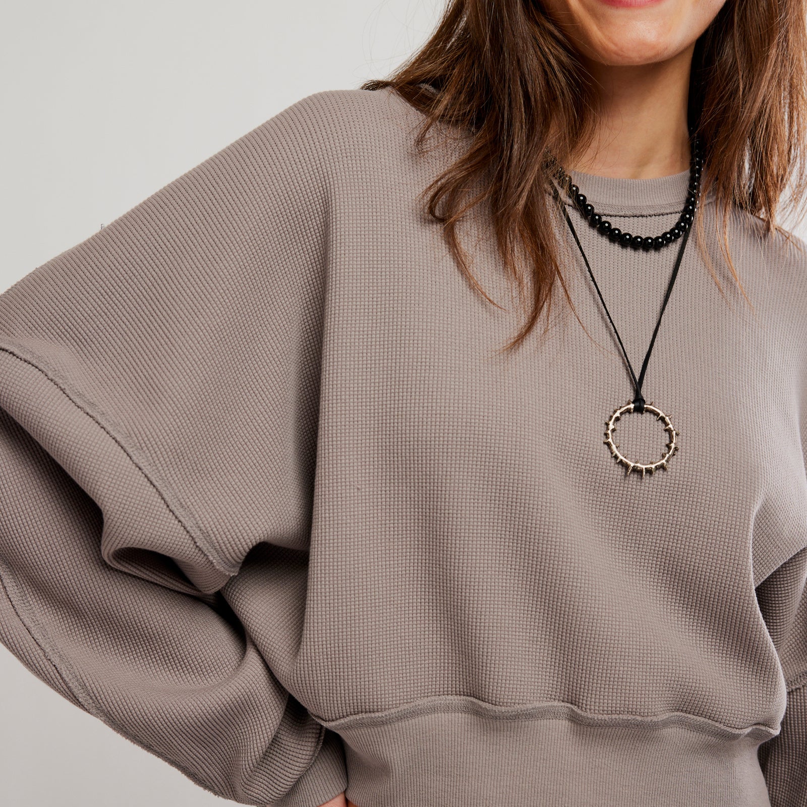 FREE PEOPLE SKYLINE PULLOVER - PETRIFIED WOOD