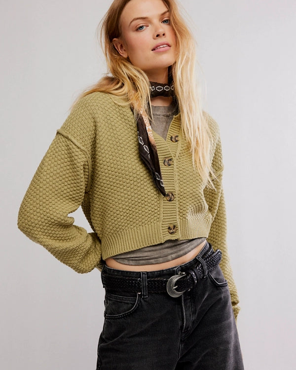 FREE PEOPLE LILA CARDIGAN - WHISPERING WILLOW