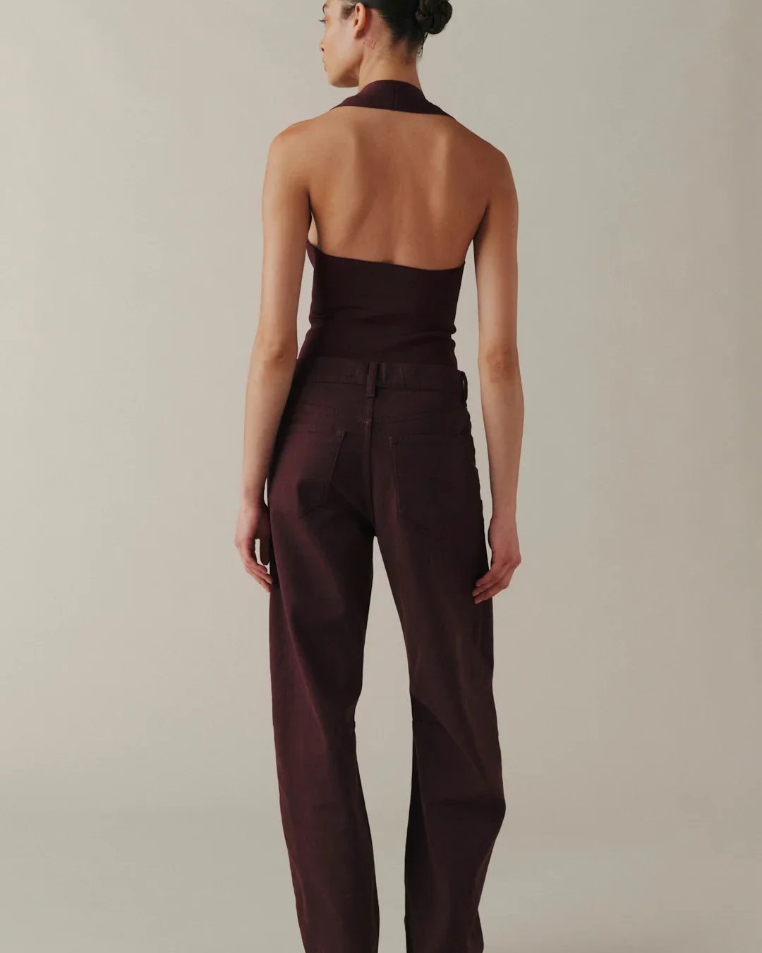 WARP + WEFT BNA SOFT CURVE BARREL JEANS - GARNET