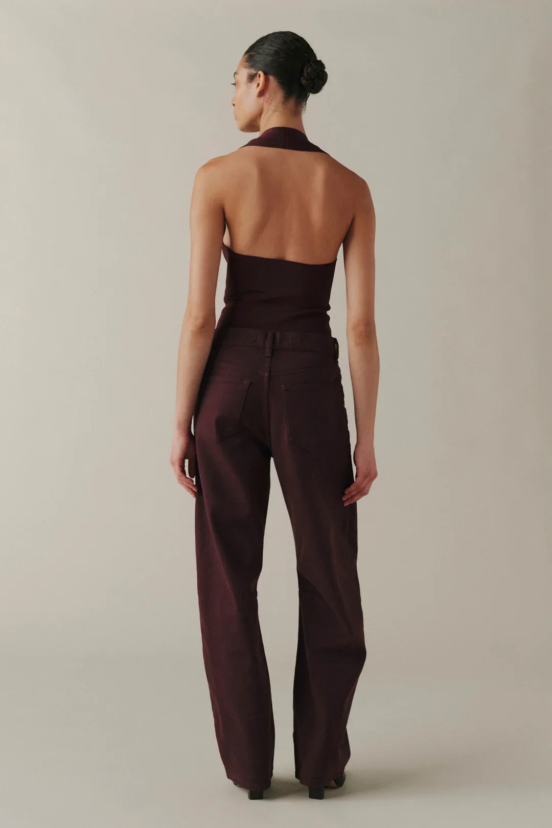WARP + WEFT BNA SOFT CURVE BARREL JEANS - GARNET