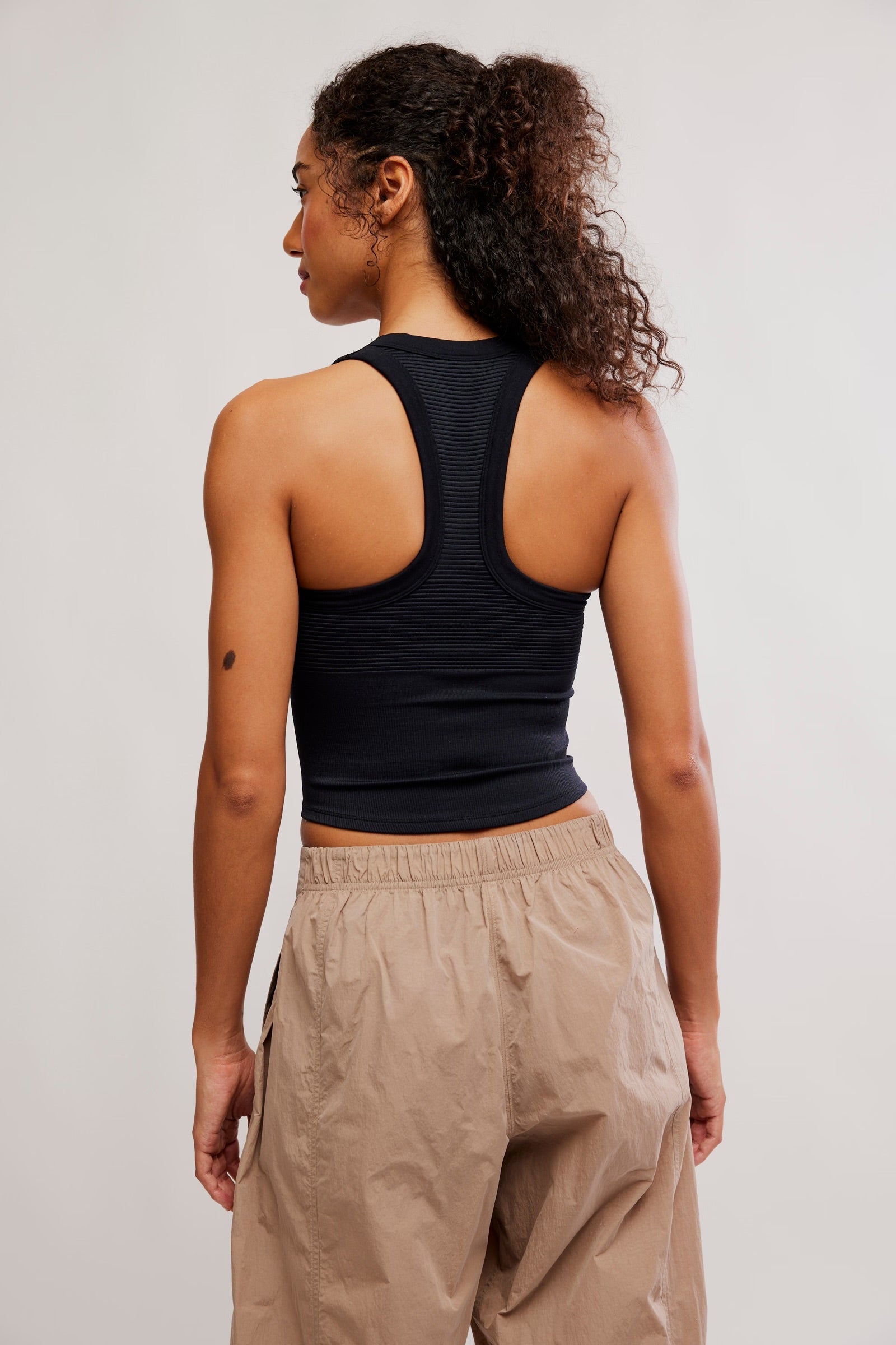 FREE PEOPLE FREE THROW NEW HEIGHTS CAMI - BLACK