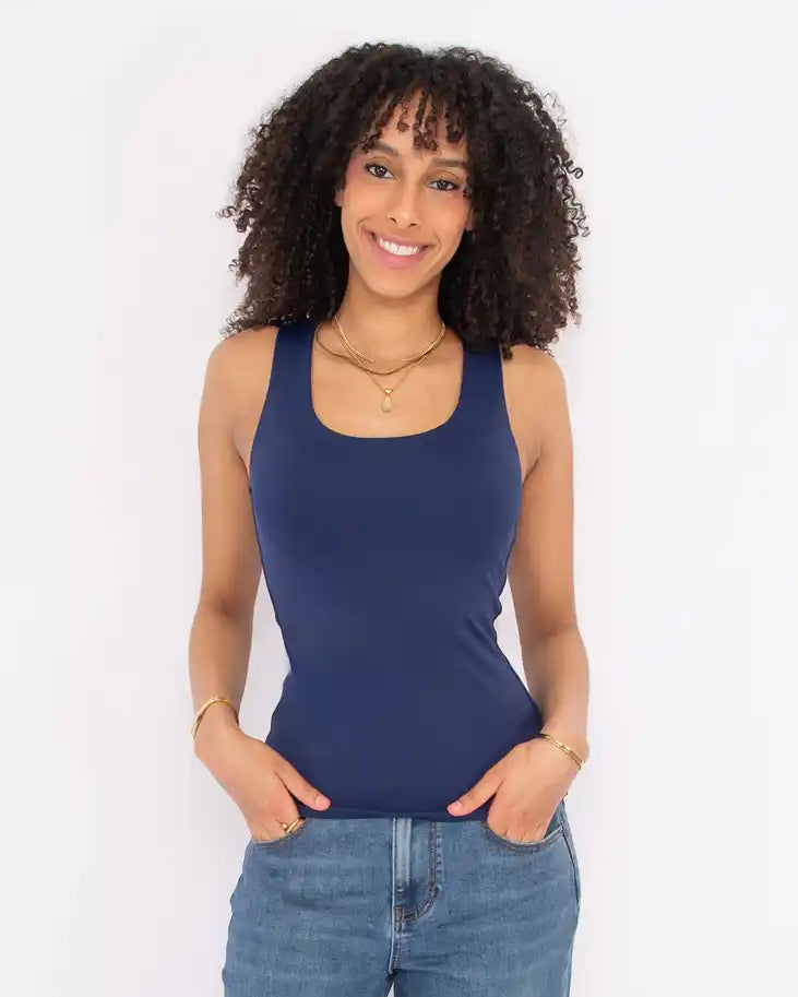 TANITH DOUBLE U NECK - TRUE NAVY