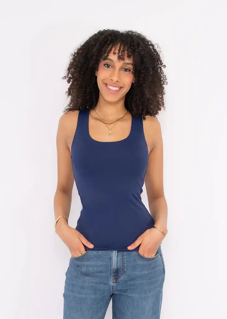TANITH DOUBLE U NECK - TRUE NAVY