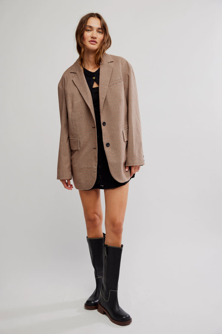 FREE PEOPLE REGGIE BLAZER - GINGER COMBO