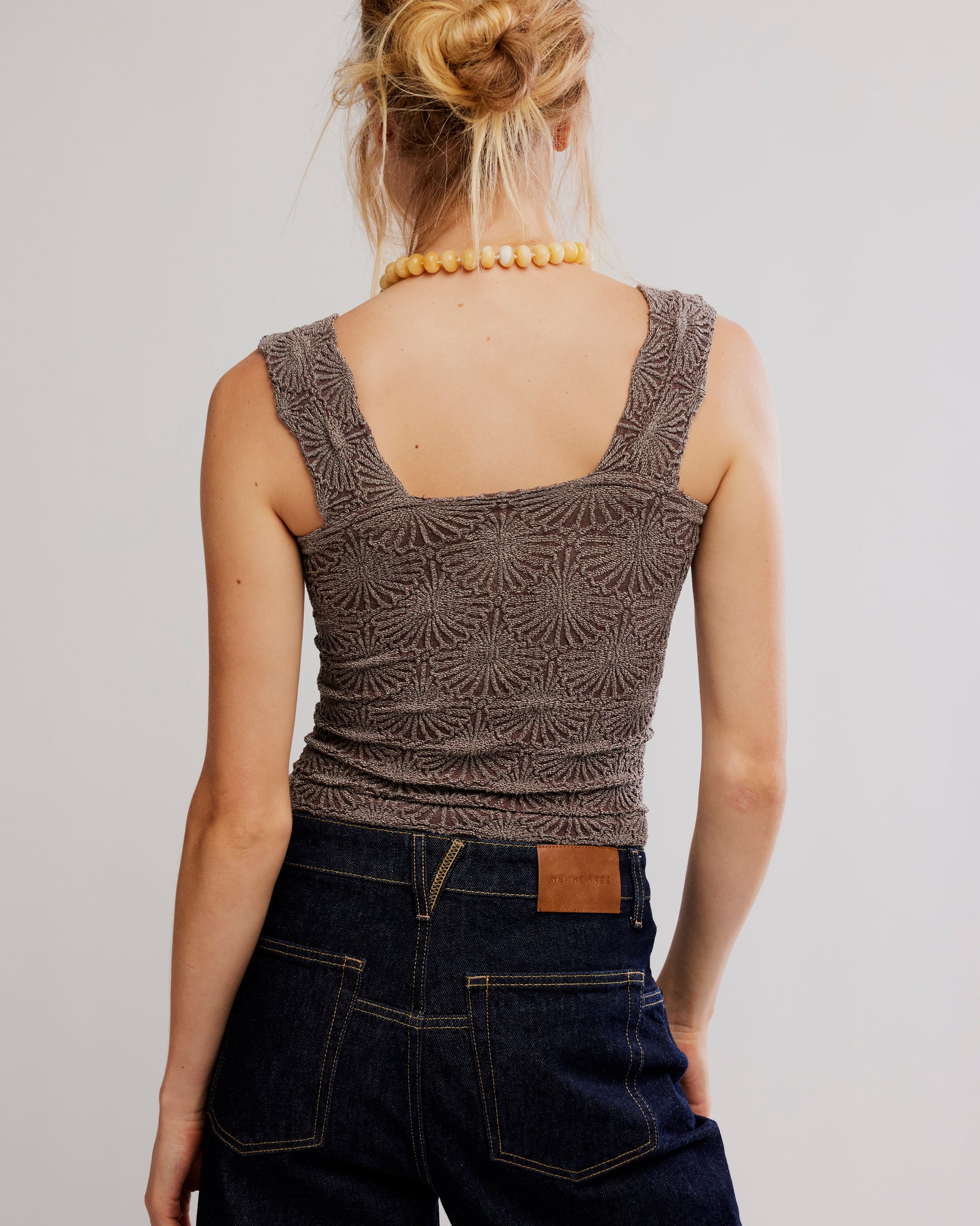 FREE PEOPLE LOVE LETTER TANK - FRENCH CHOCOLATE