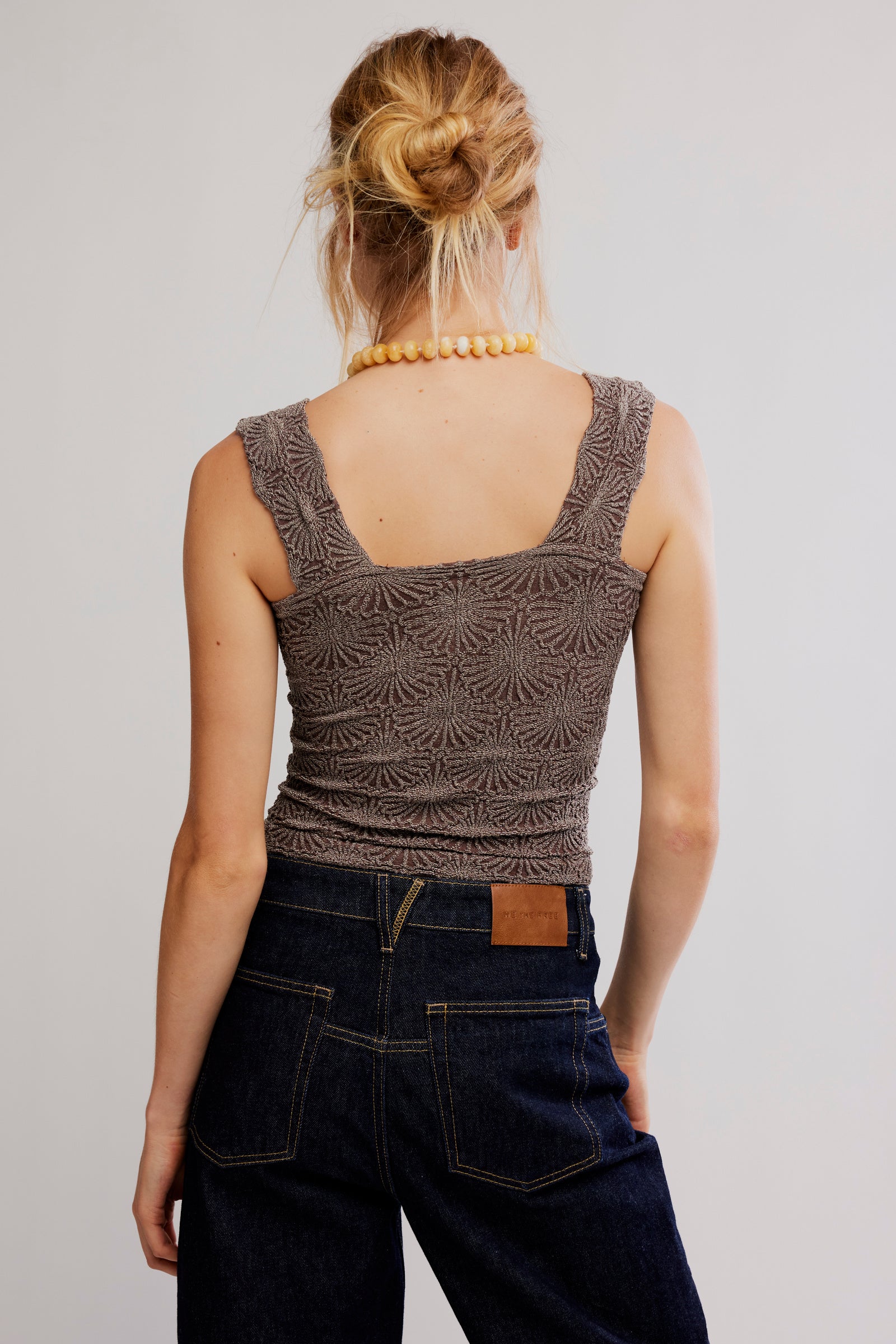 FREE PEOPLE LOVE LETTER TANK - FRENCH CHOCOLATE