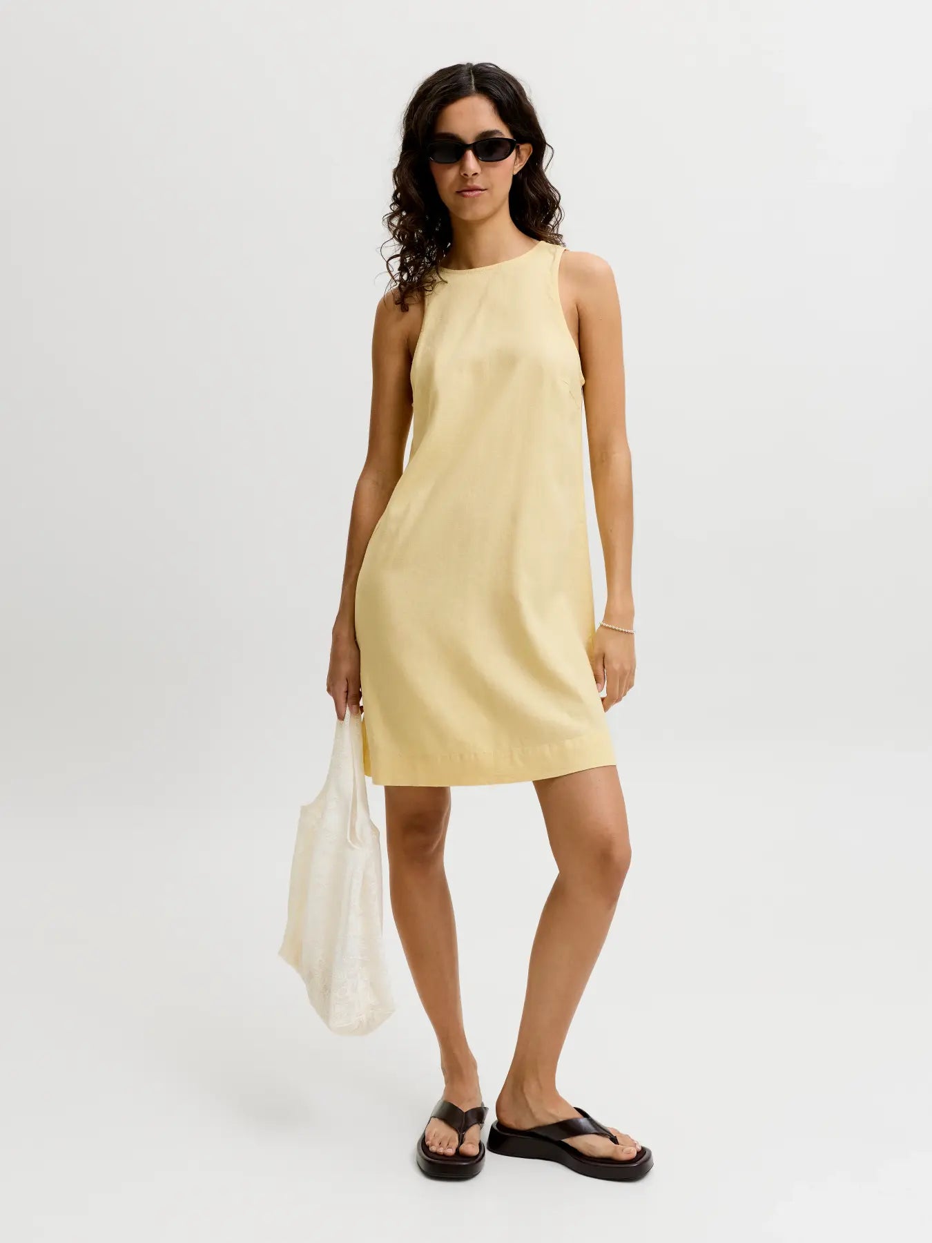 JJXX ALMIRA LINEN DRESS - SUNLIGHT