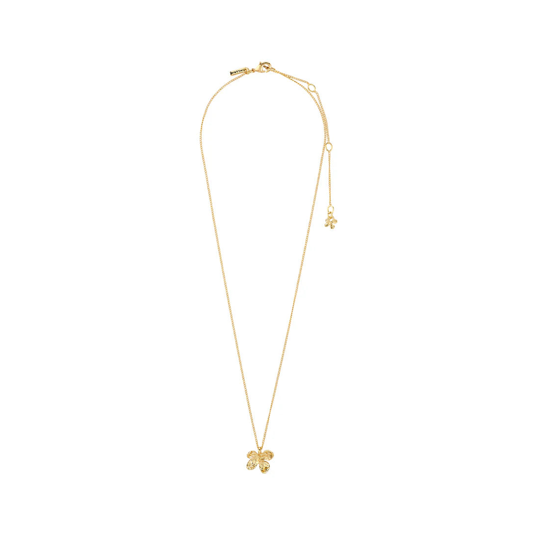 PILGRIM AJANI RECYCLED FLOWER PENDANT NECKLACE - GOLD
