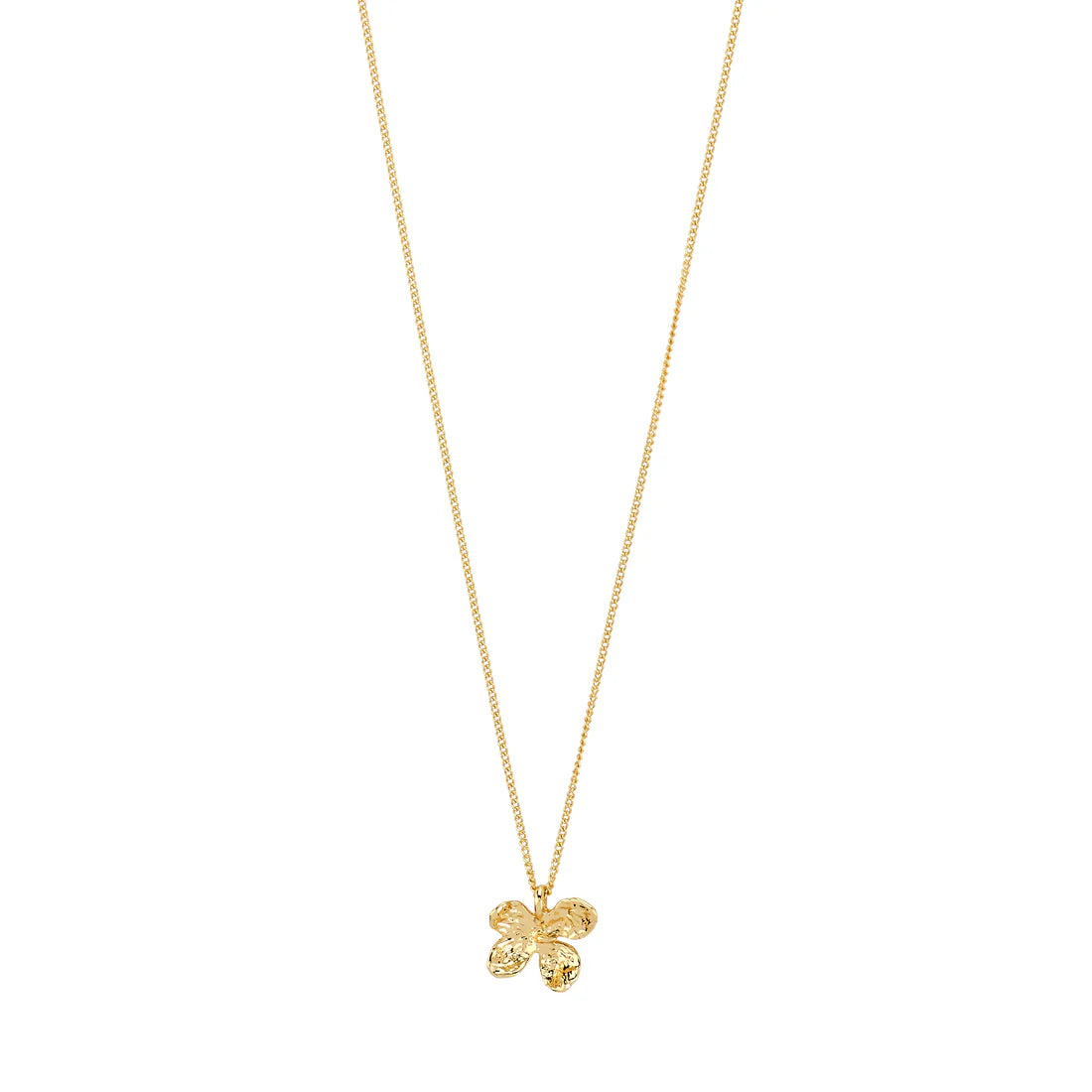 PILGRIM AJANI RECYCLED FLOWER PENDANT NECKLACE - GOLD