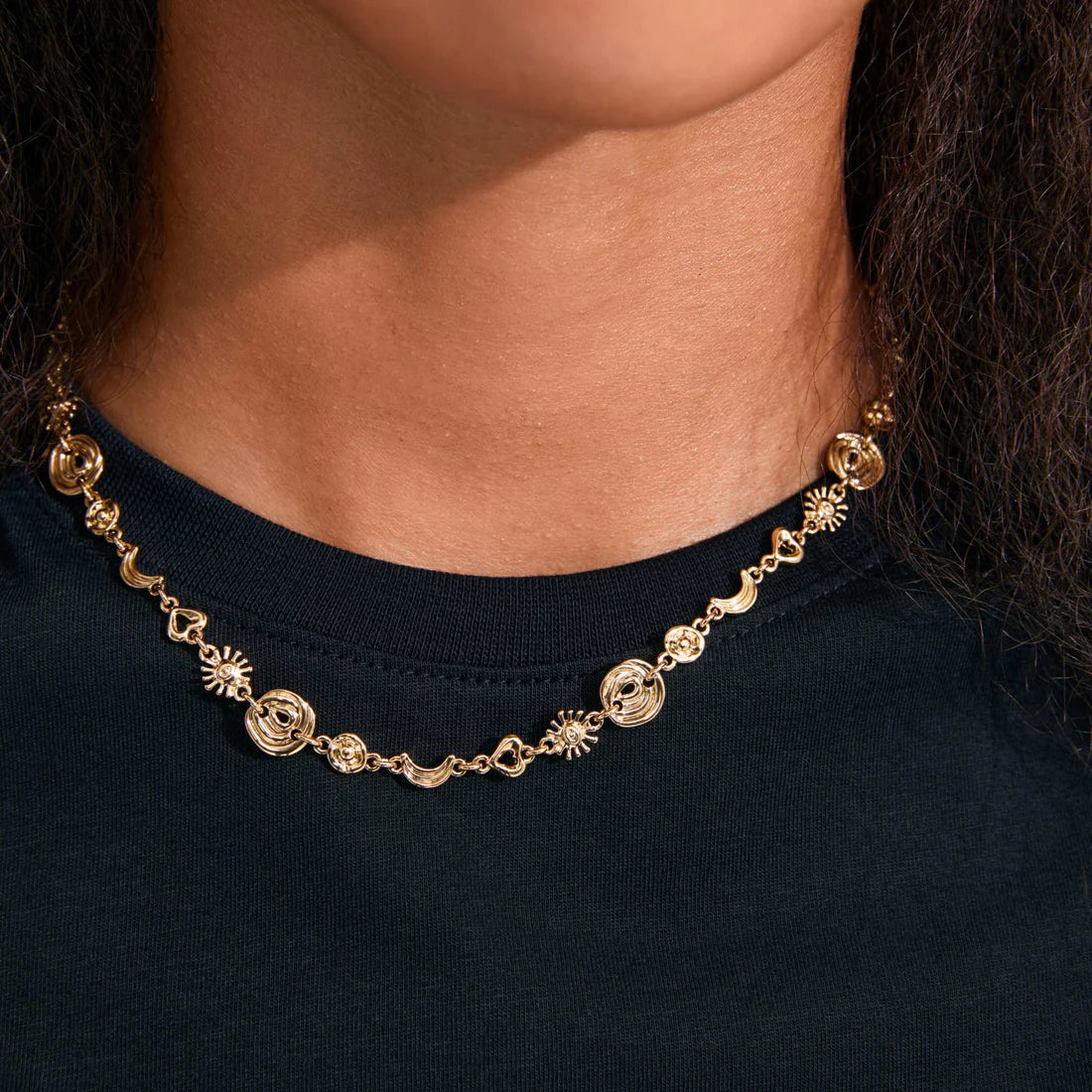 PILGRIM MISHA CHARMS NECKLACE - GOLD