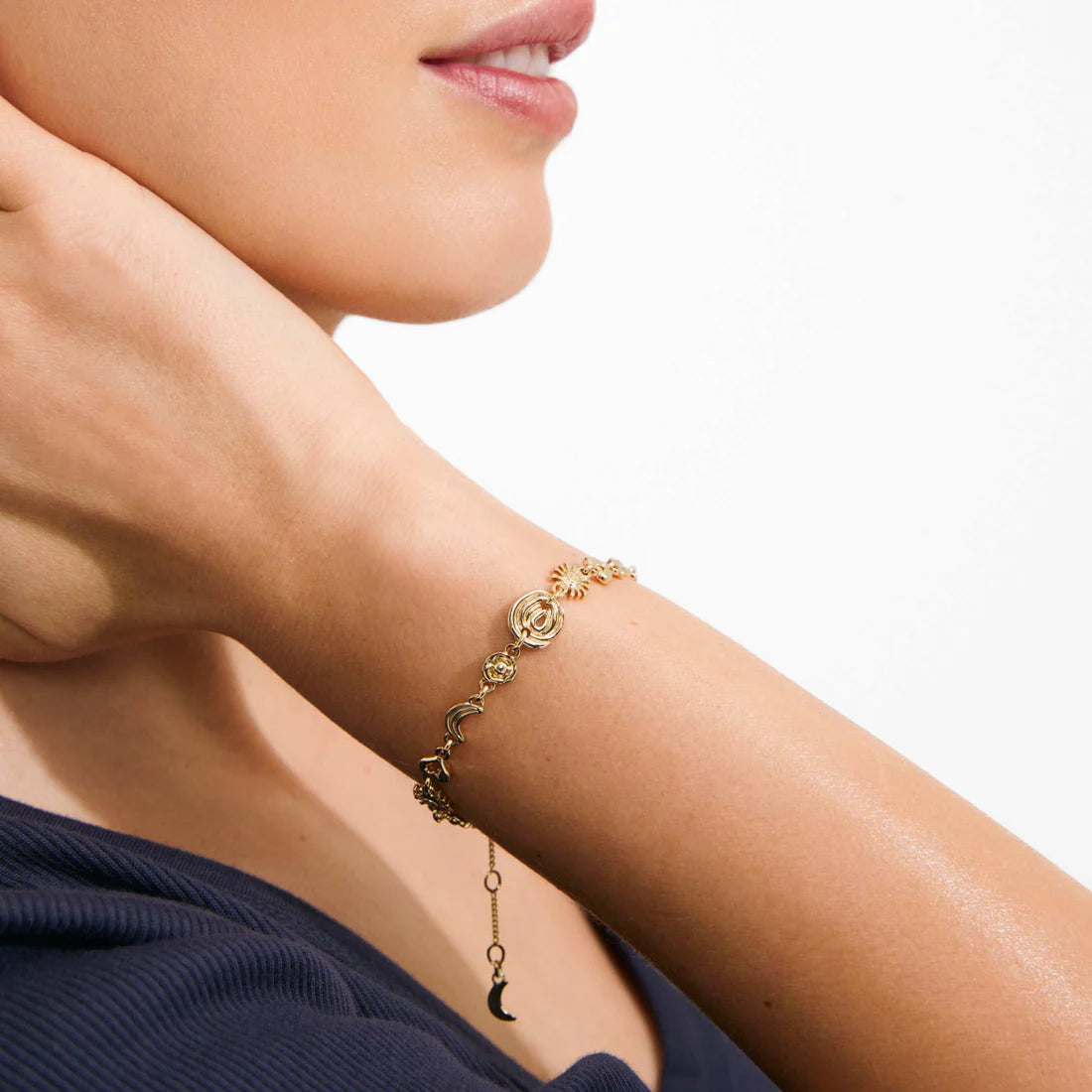 PILGRIM MISHA CHARMS BRACELET - GOLD