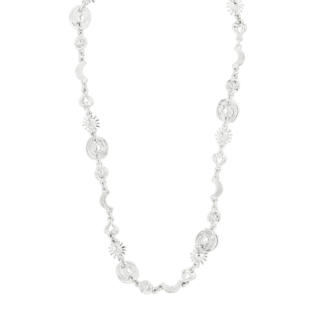PILGRIM MISHA CHARMS NECKLACE - SILVER