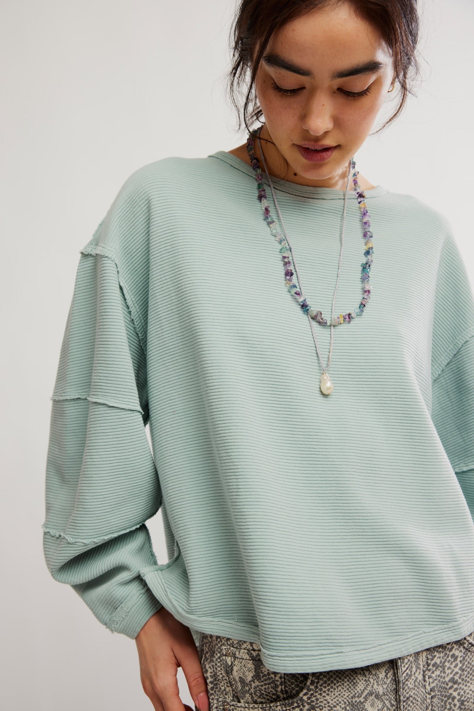 FREE PEOPLE TOTAL ECLIPSE TEE - POLOR FOG