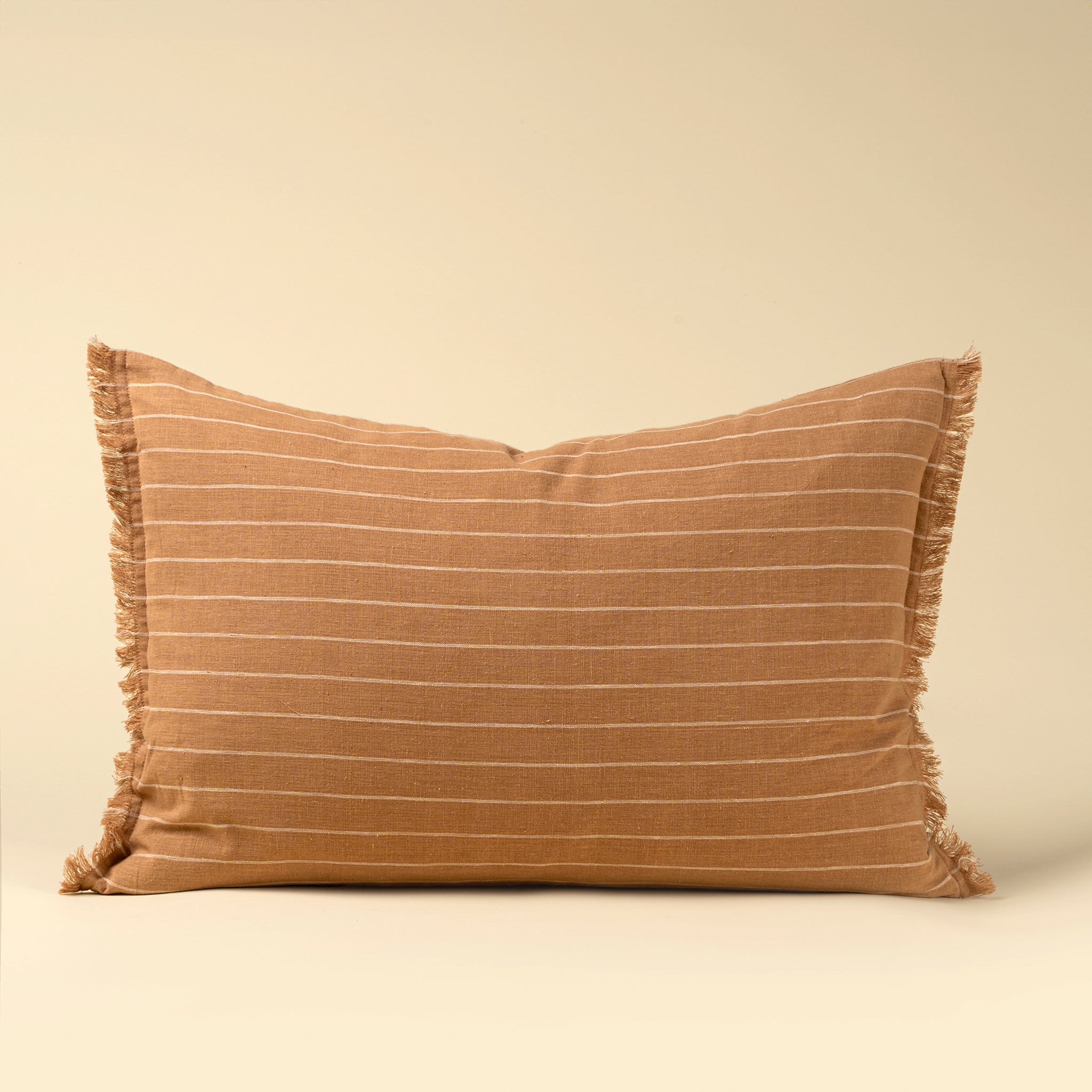 16 X 24 HANDLOOM STRIPE PILLOW - TERRACOTTA