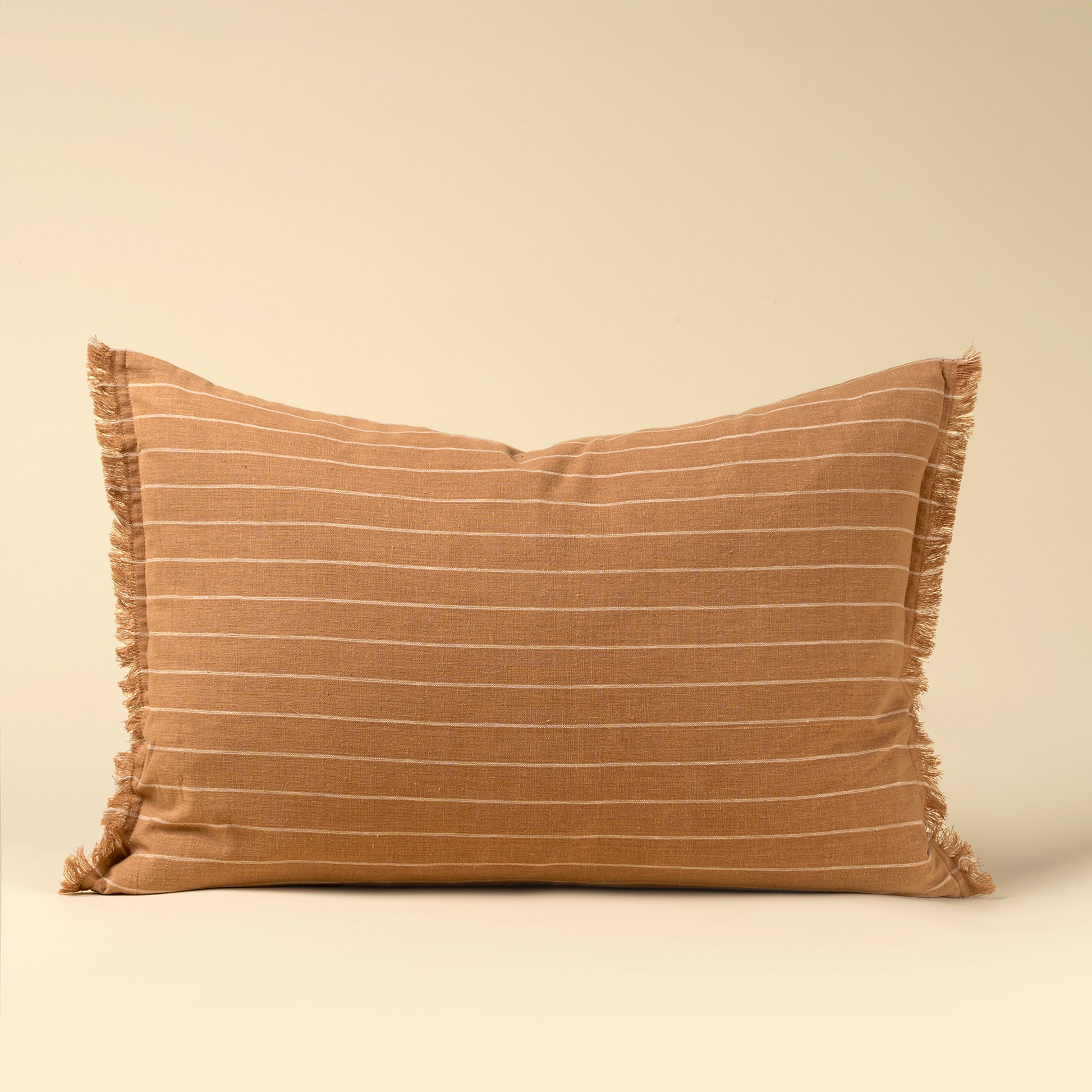 16 X 24 HANDLOOM STRIPE PILLOW - TERRACOTTA