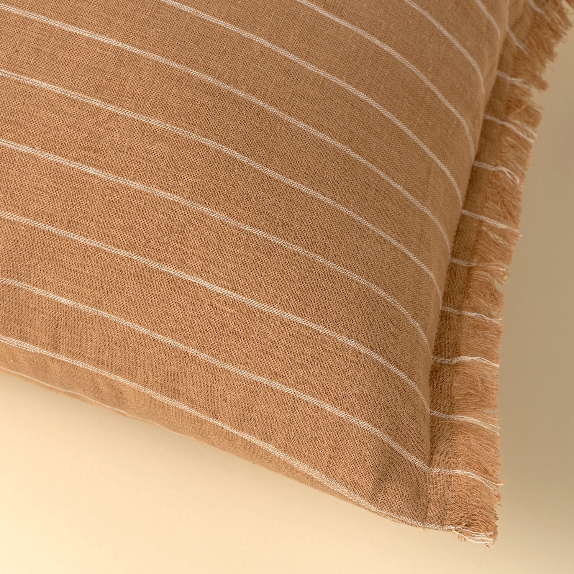 16 X 24 HANDLOOM STRIPE PILLOW - TERRACOTTA