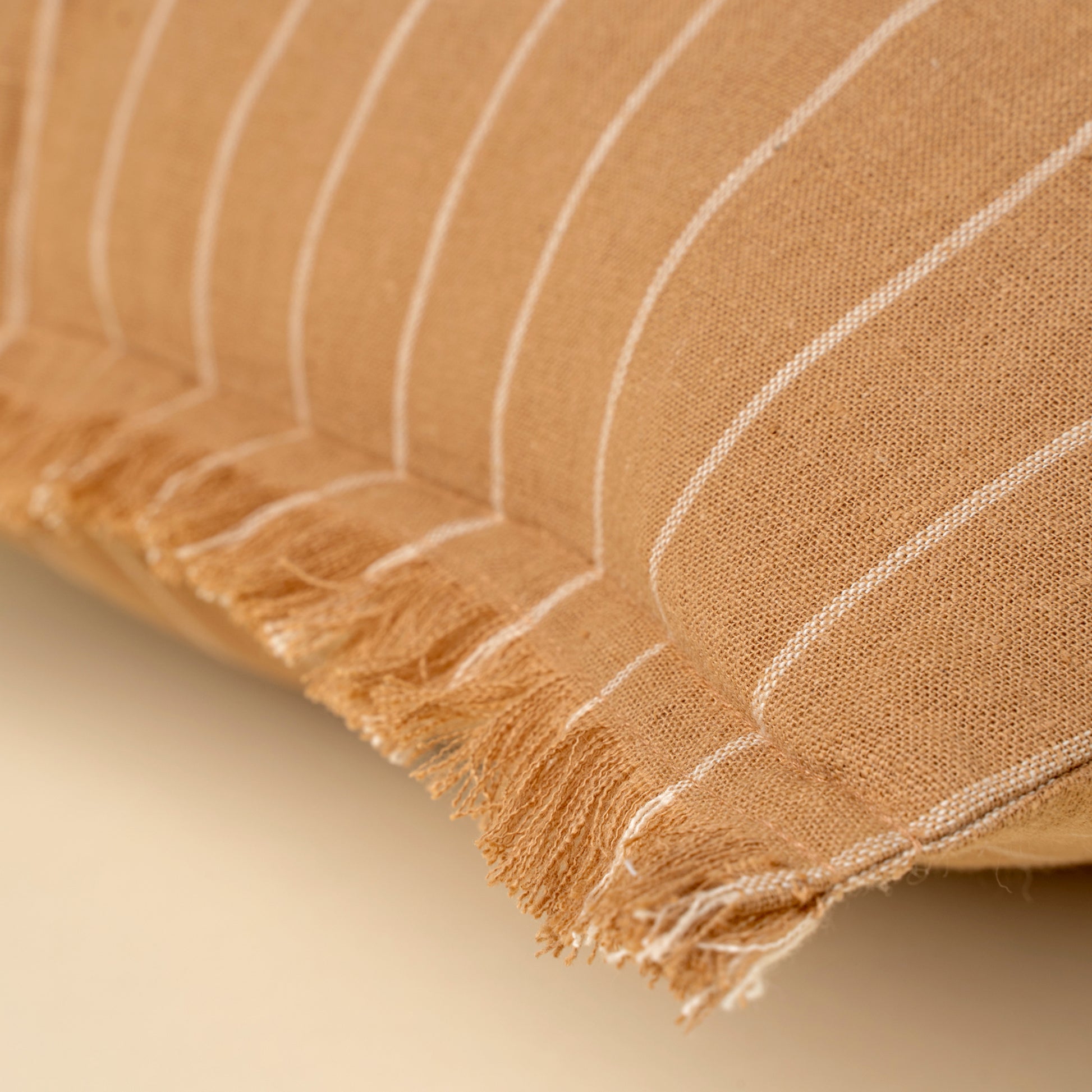 16 X 24 HANDLOOM STRIPE PILLOW - TERRACOTTA