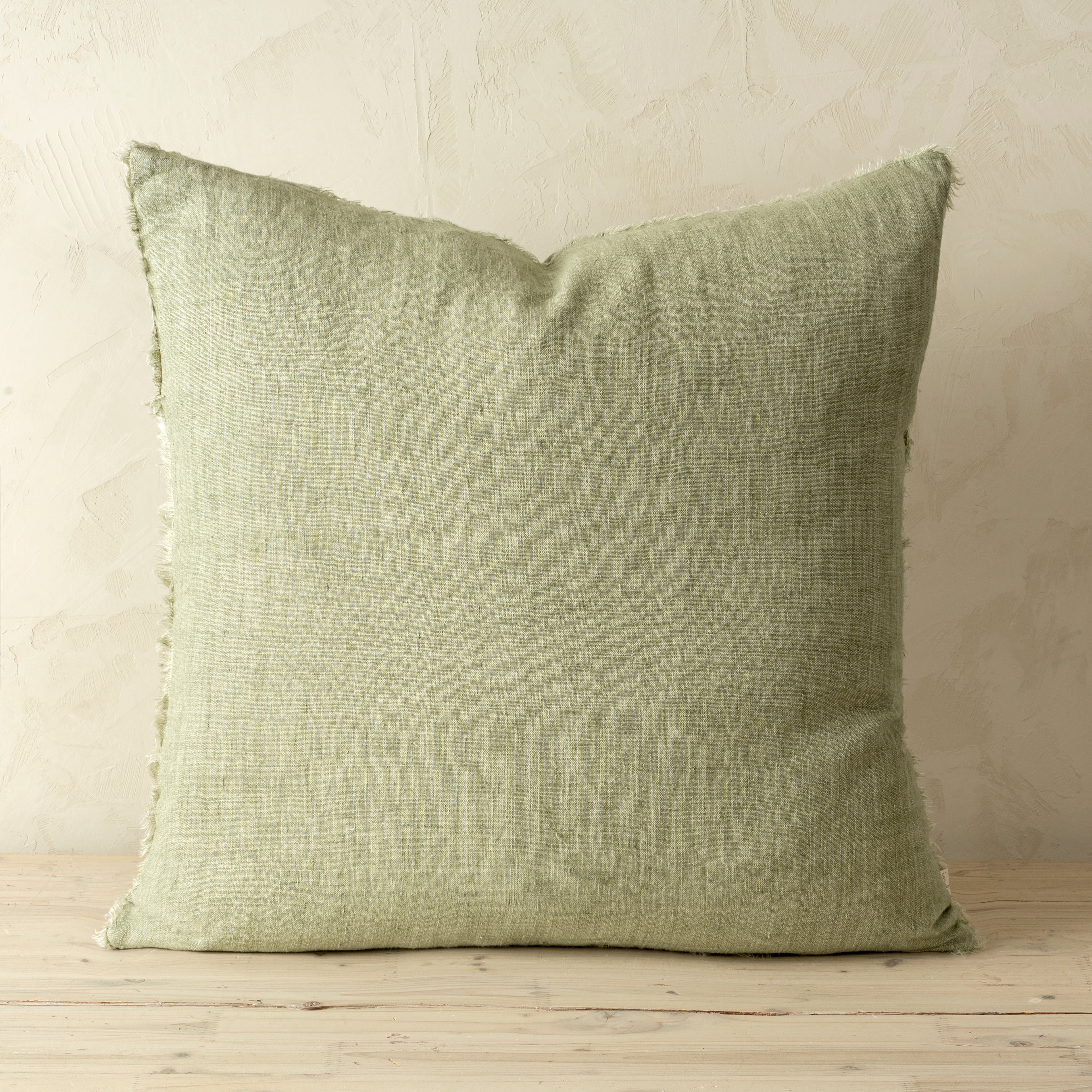 24 X 24 LINA LINEN PILLOW - OLIVE