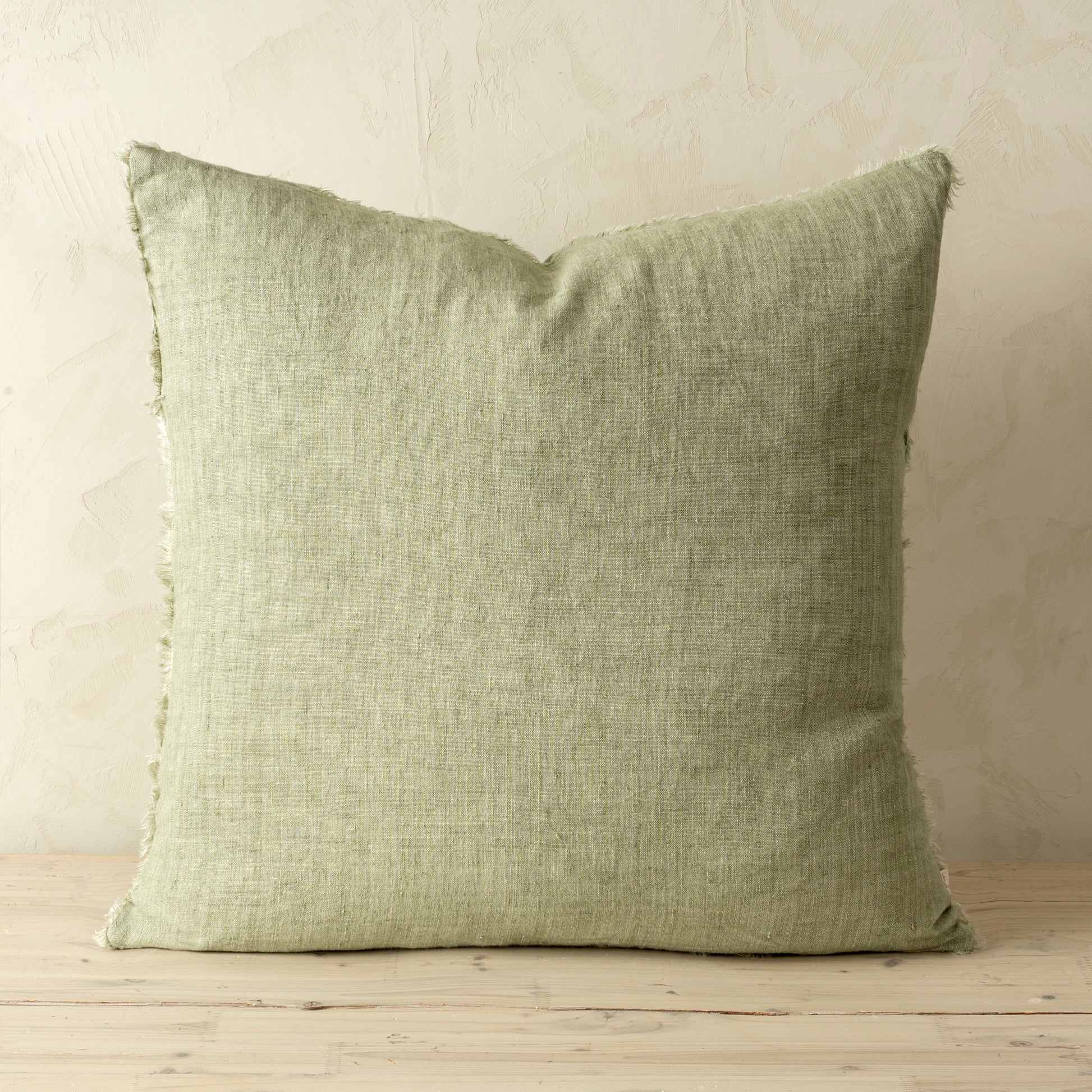 24 X 24 LINA LINEN PILLOW - OLIVE