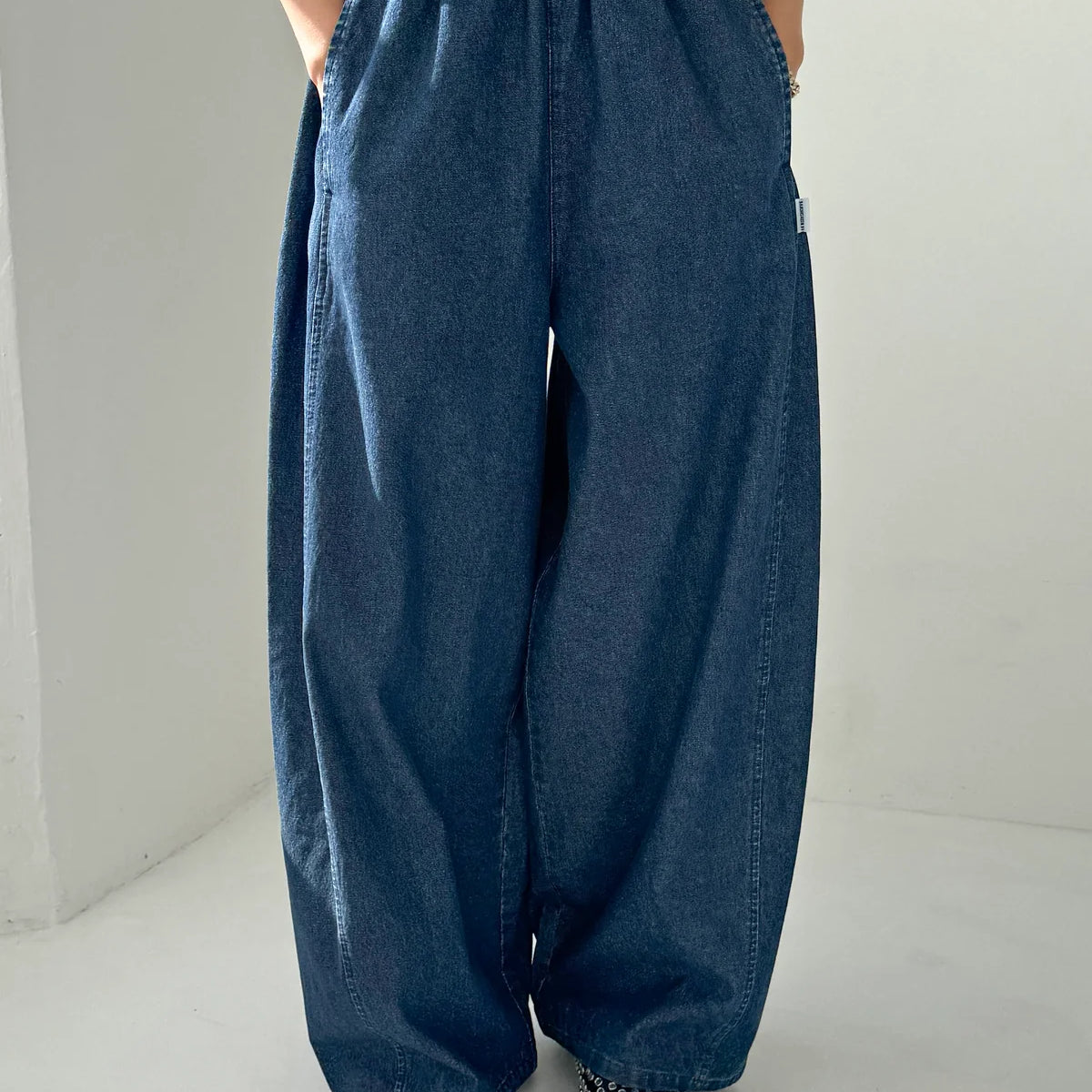 LE BON SHOPPE PARACHUTE PANTS - DENIM BLUE