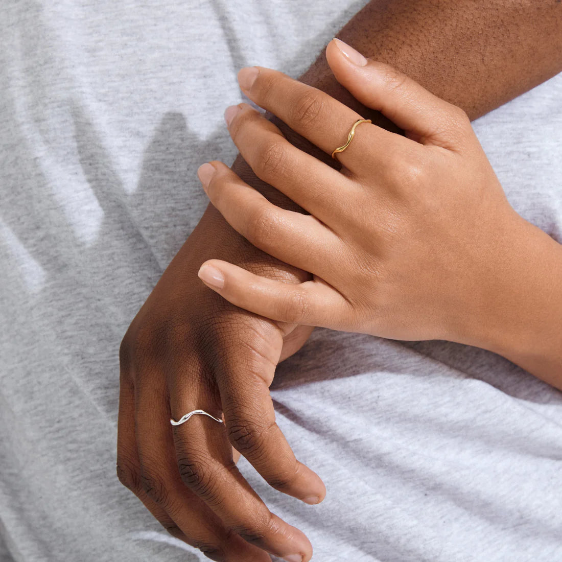 PILGRIM LULU RECYCLED ORGANIC SHAPED RING - SILVER