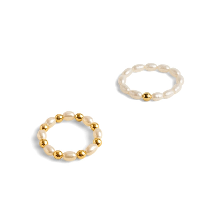 SUNNY SUNDAY PEARL ADJUSTABLE RING - MIX