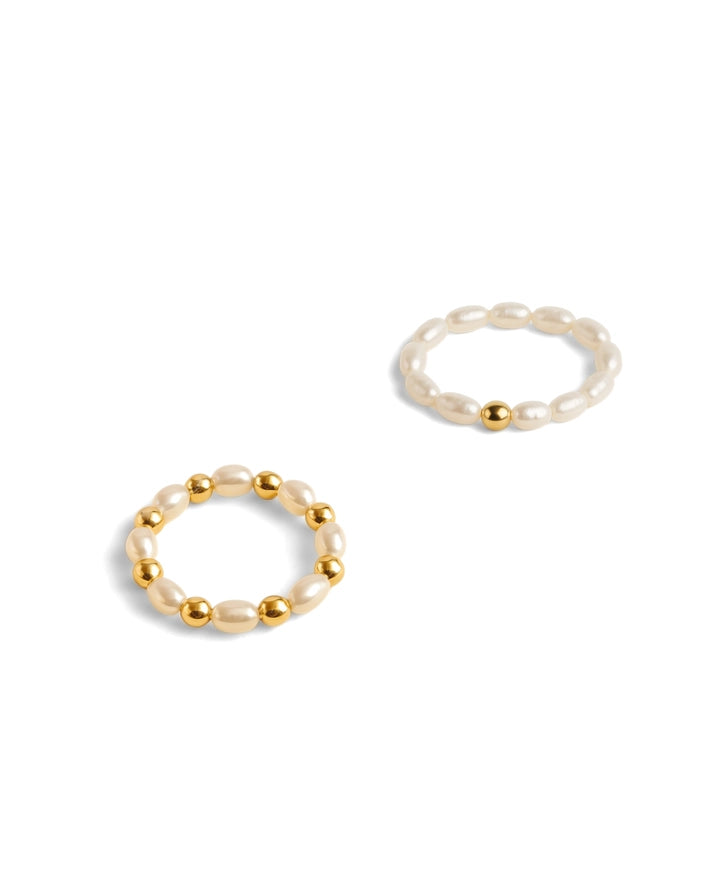 SUNNY SUNDAY PEARL ADJUSTABLE RING - MIX