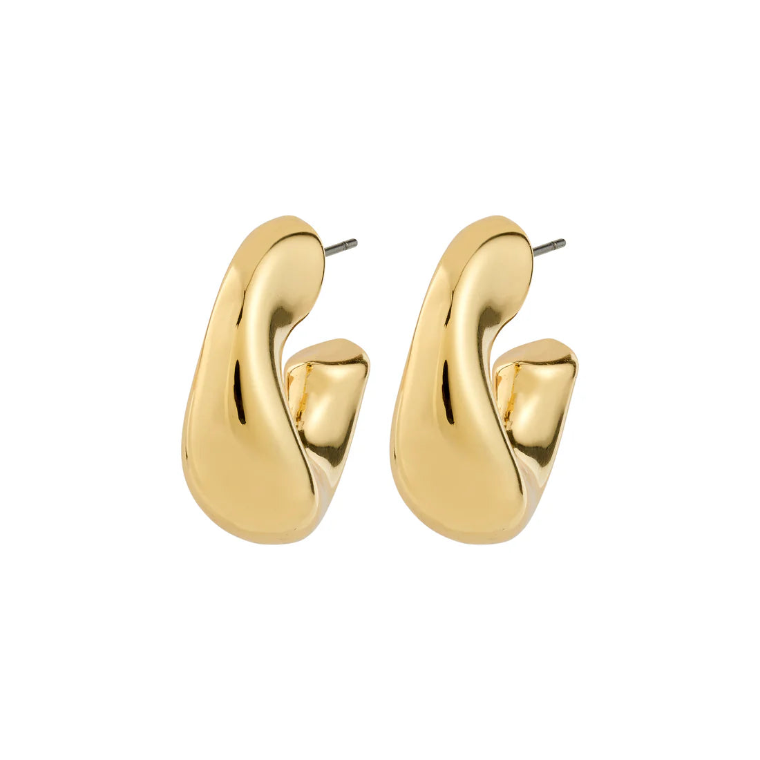 PILGRIM JENNINGS CHUNKY HOOP EARRINGS - GOLD