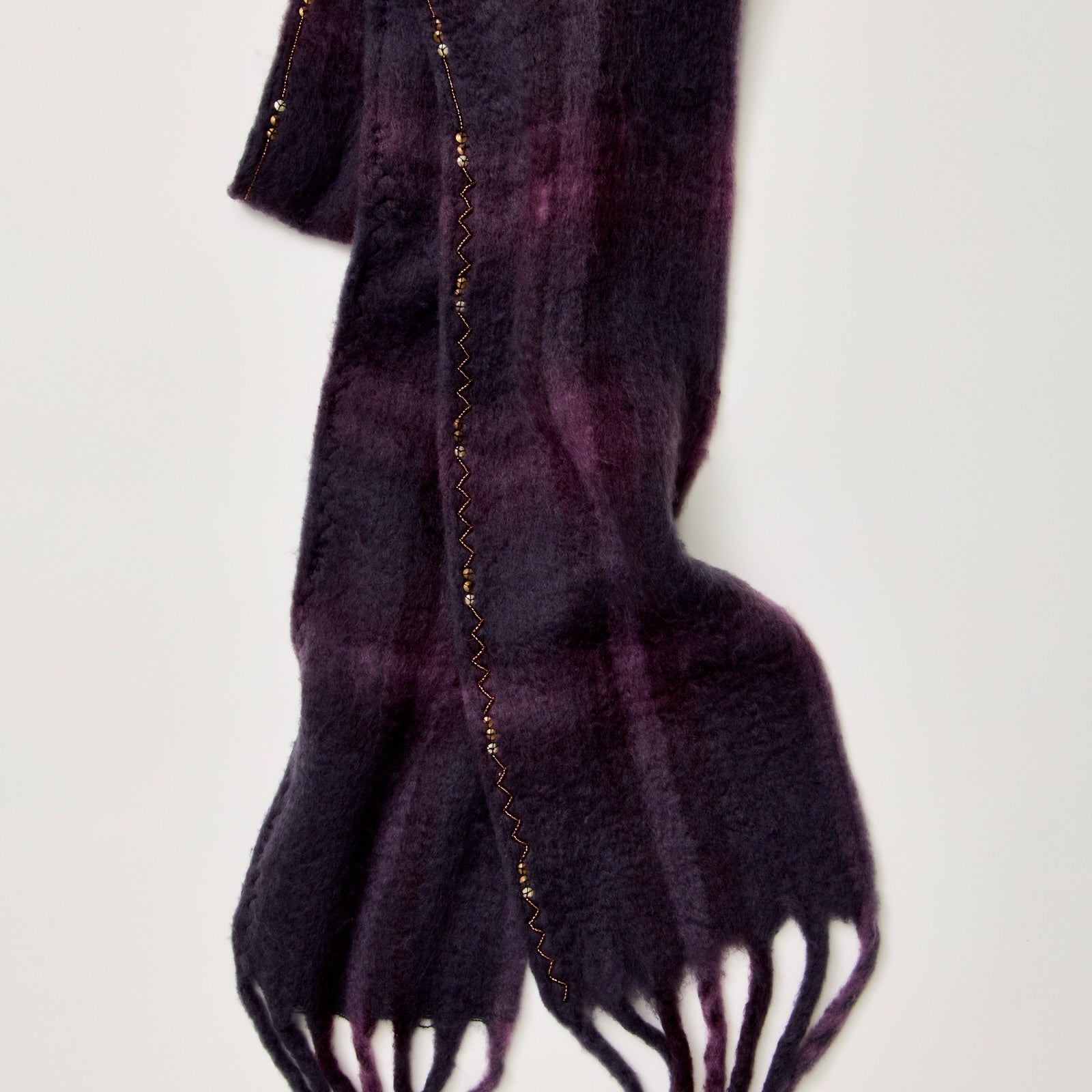 FREE PEOPLE HIGHLAND SKINNY SCARF - BERRY COMBO
