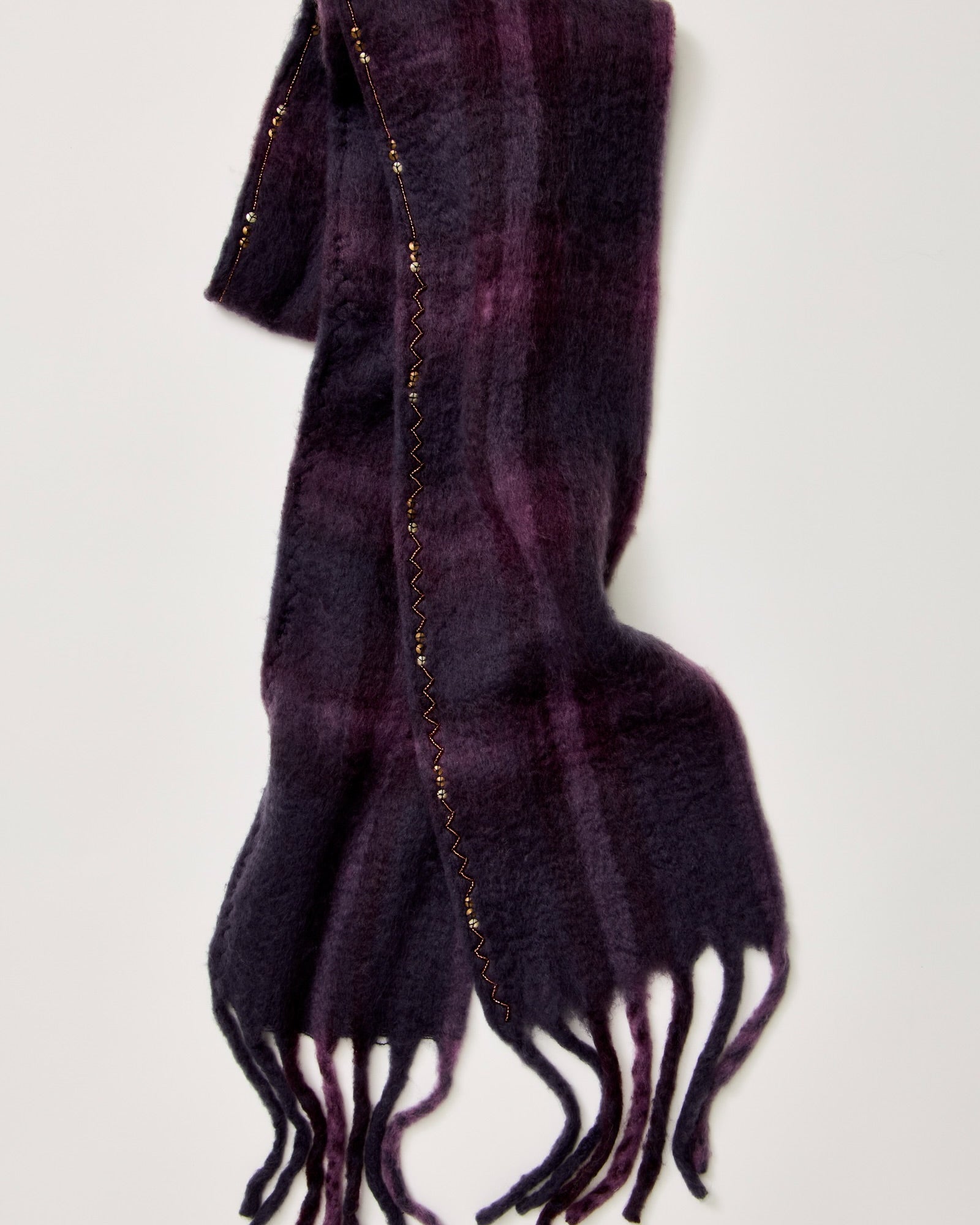 FREE PEOPLE HIGHLAND SKINNY SCARF - BERRY COMBO