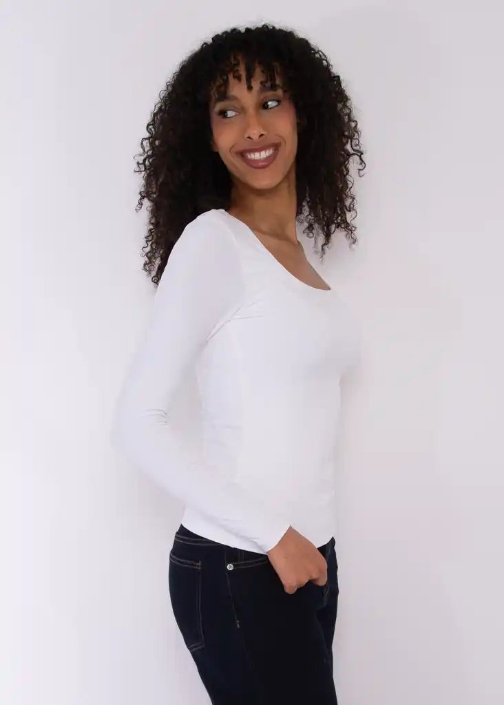 MARIANA SIGNATURE LONG SLEEVE - WHITE