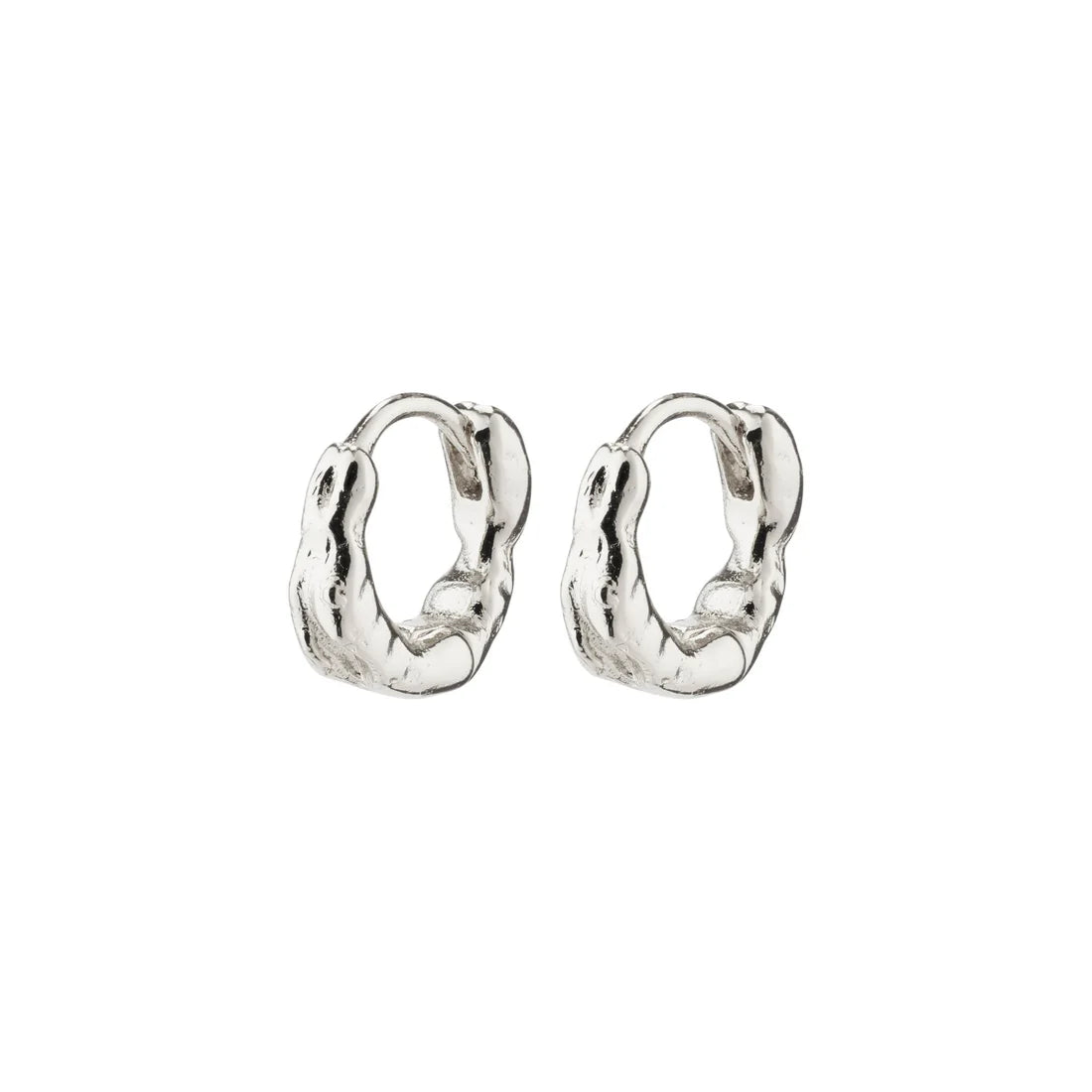PILGRIM EDDY ORGANIC SHAPE EARRINGS - SILVER