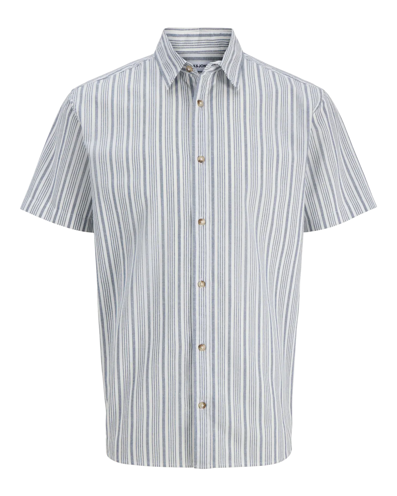 JJ CHAD OXFORD STRIPED SHIRT - ENSIGN BLUE