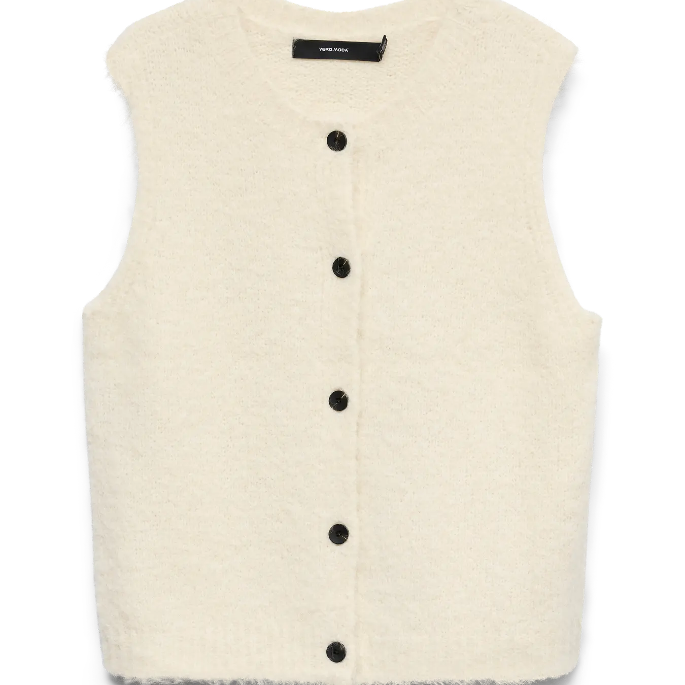 VM NOVAH O NECK BUTTON VEST - BIRCH