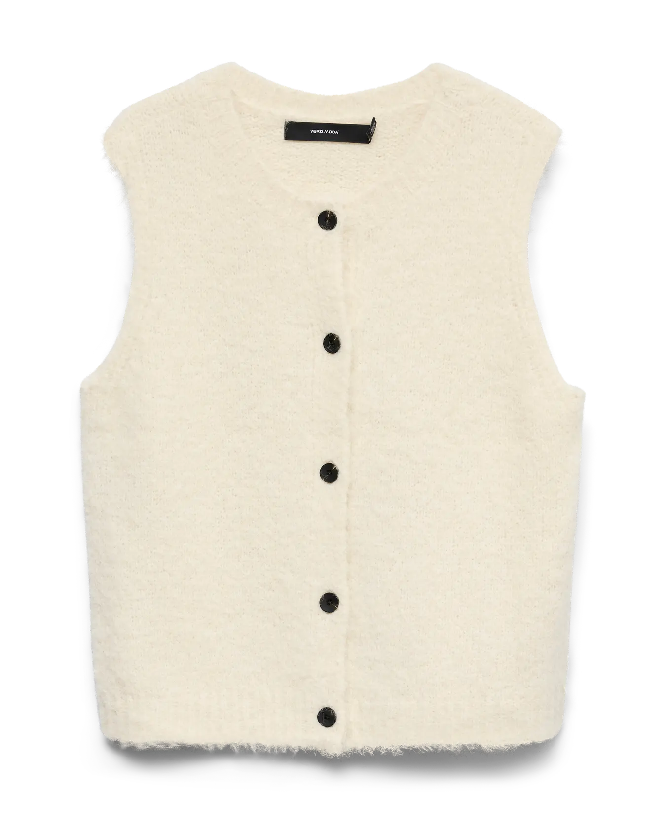 VM NOVAH O NECK BUTTON VEST - BIRCH
