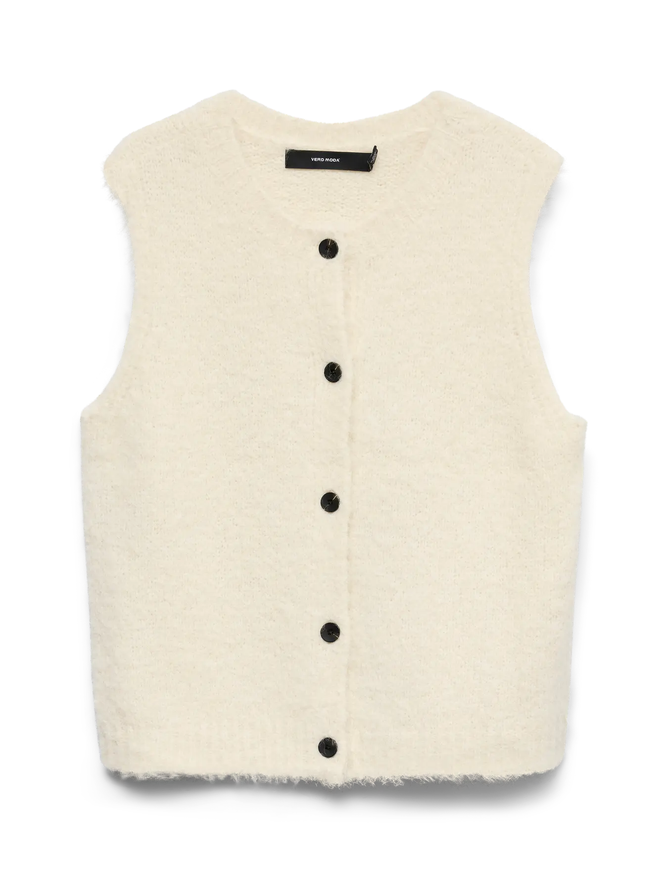 VM NOVAH O NECK BUTTON VEST - BIRCH
