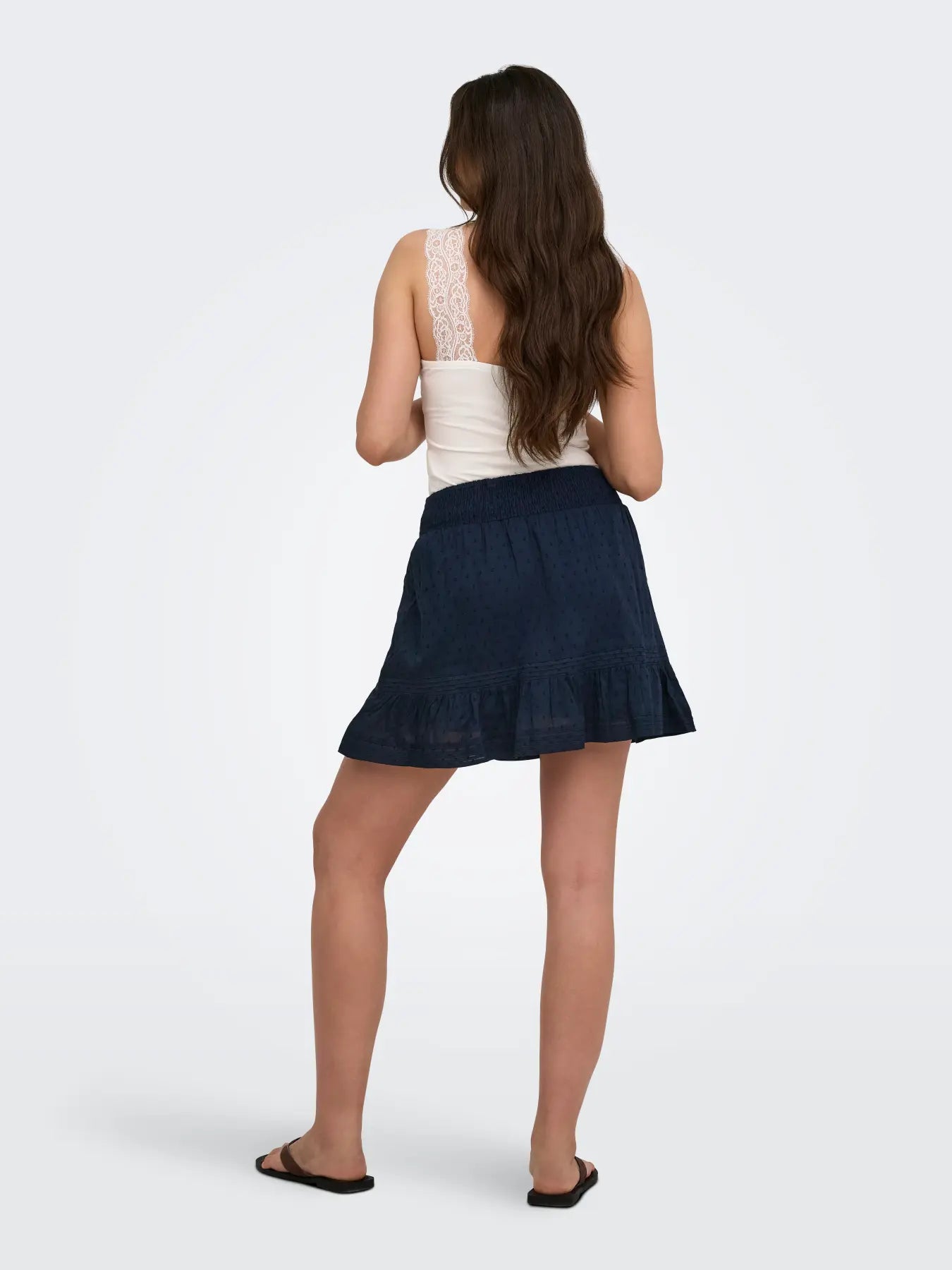 ONLY KATTI WOVEN SKORT - NIGHT SKY
