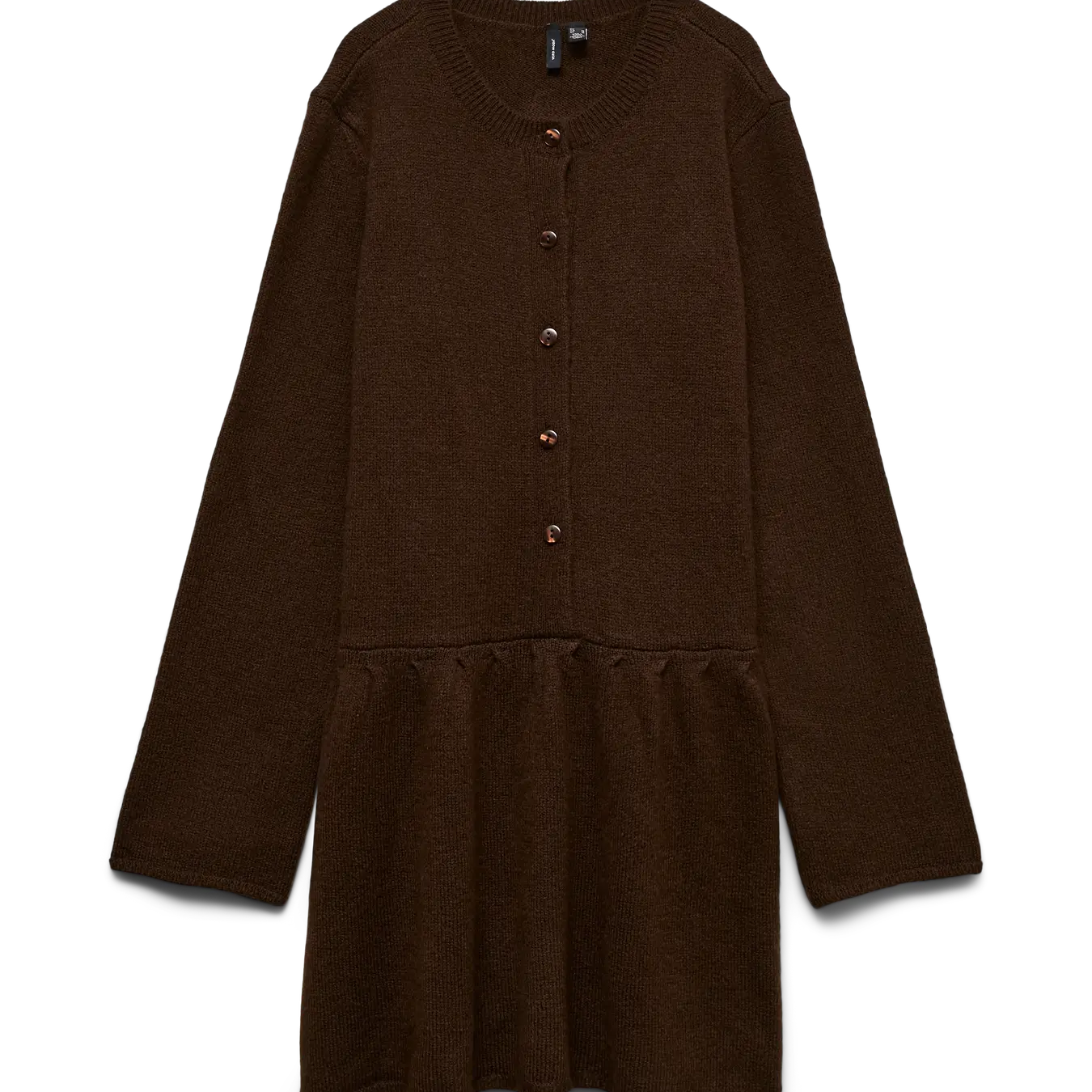 VM EVELINA SHORT KNIT DRESS - CHOCOLATE BROWN