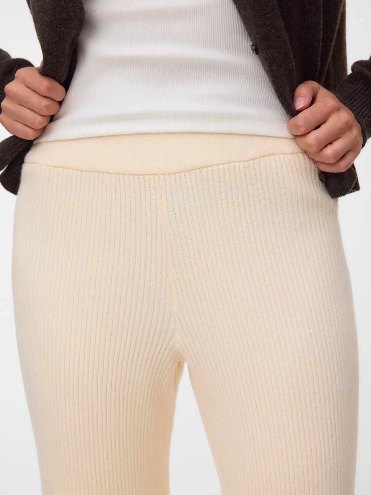 VM GOLD LUX RIBBED PANT - BIRCH