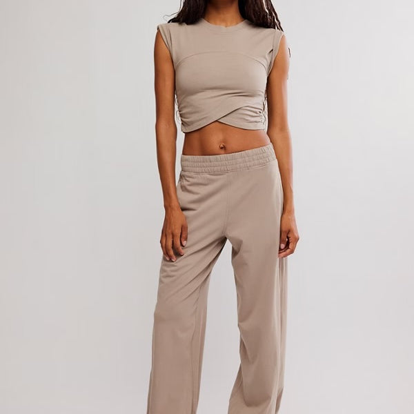 FREE PEOPLE HOT SHOT CROSSOVER SET - PUMICE STONE