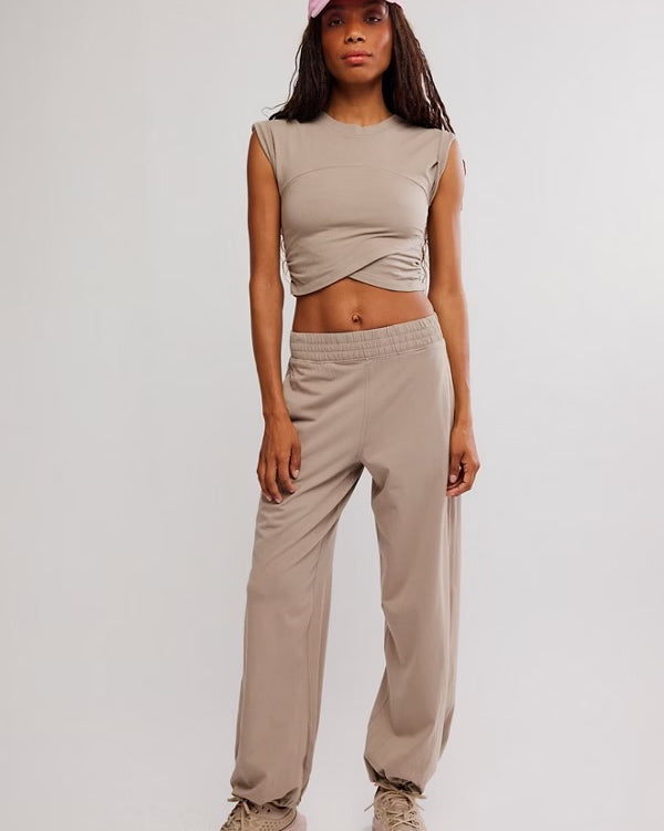 FREE PEOPLE HOT SHOT CROSSOVER SET - PUMICE STONE