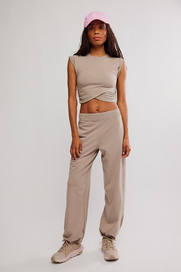 FREE PEOPLE HOT SHOT CROSSOVER SET - PUMICE STONE
