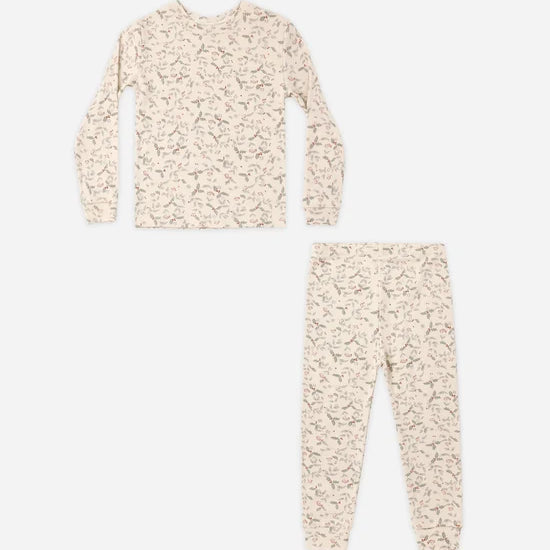 RYLEE + CRU LONG SLEEVE PJ SET - HOLLY FLEUR