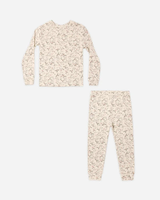 RYLEE + CRU LONG SLEEVE PJ SET - HOLLY FLEUR