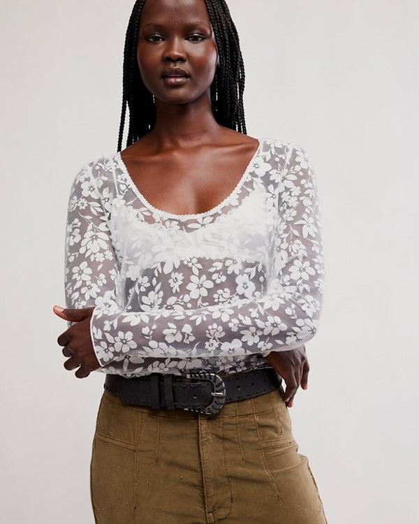 FREE PEOPLE EARLY SUNSETS LAYERING TOP - IVORY