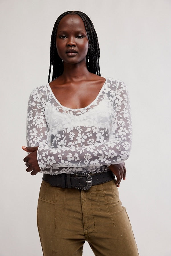 FREE PEOPLE EARLY SUNSETS LAYERING TOP - IVORY